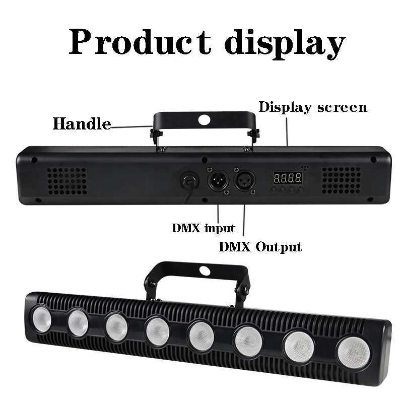 8 LED RGBW 4IN1 DMX Wall Wash Lamp DJ Disco Party Par Stage Light Effect for Dance Bar Holiday Wedding Xmas Halloween DecorateXJ250527