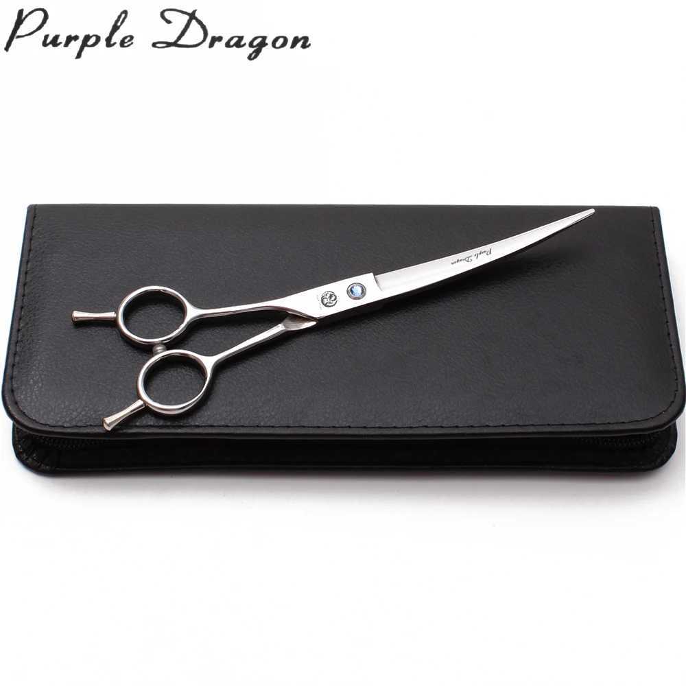 Left-Hand 7.0 JP Stainless Purple Dragon Shiny Animal Shears Straight Scissors Thinning Shears Curved Shears Pet Scissors Z3006 R250527