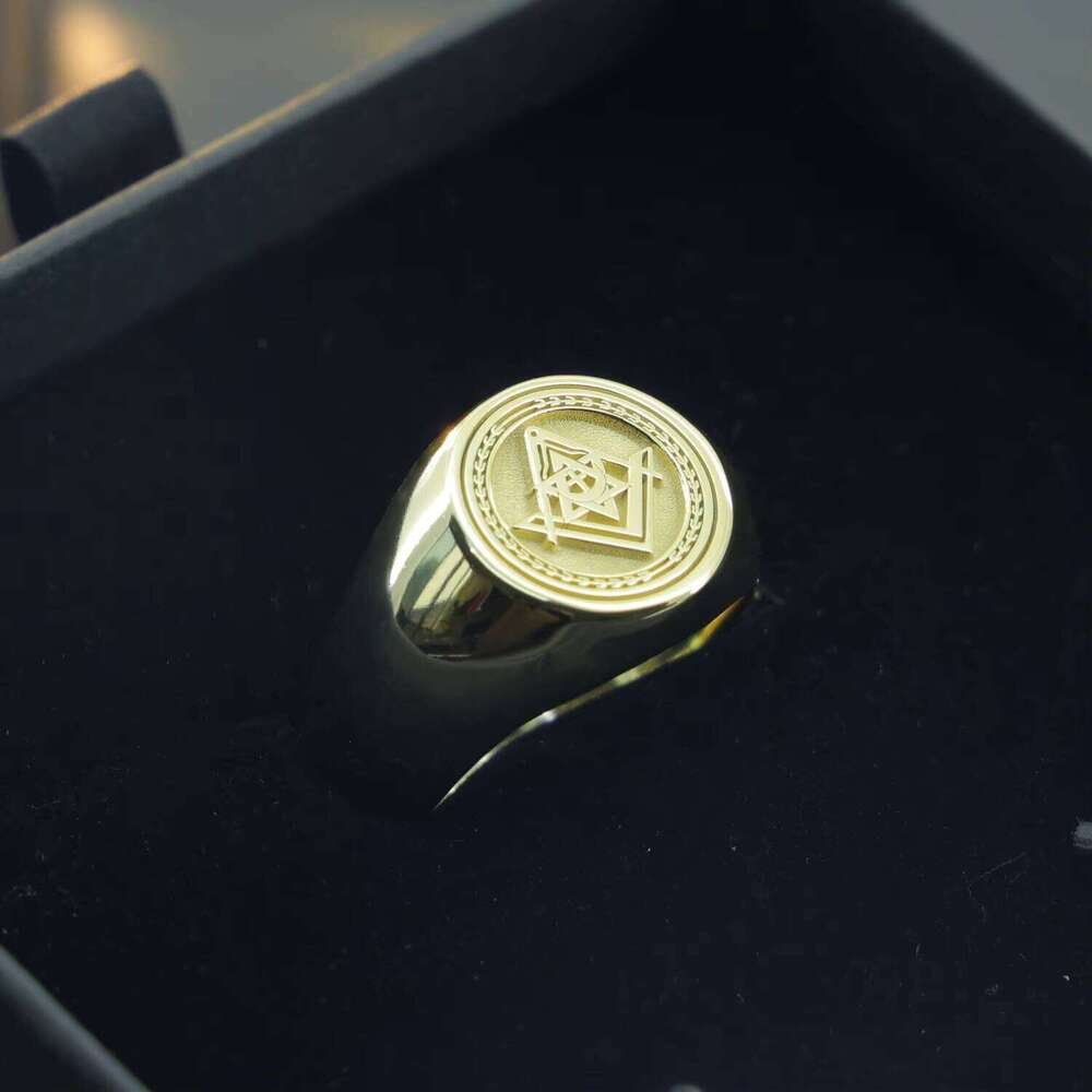 3D Stainless Steel Ring Personalized Gold Plated Letters Men Jewelry for Lover Gift Wholesale