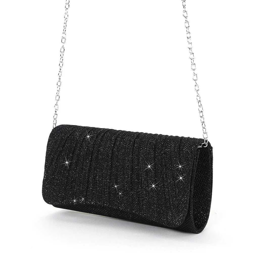Shiny Wedding Clutch Handbag Glitter Shiny Shoulder Bag Wedding Purses Sling Dating Bag Women Girls All-matching Evening Bag W250527