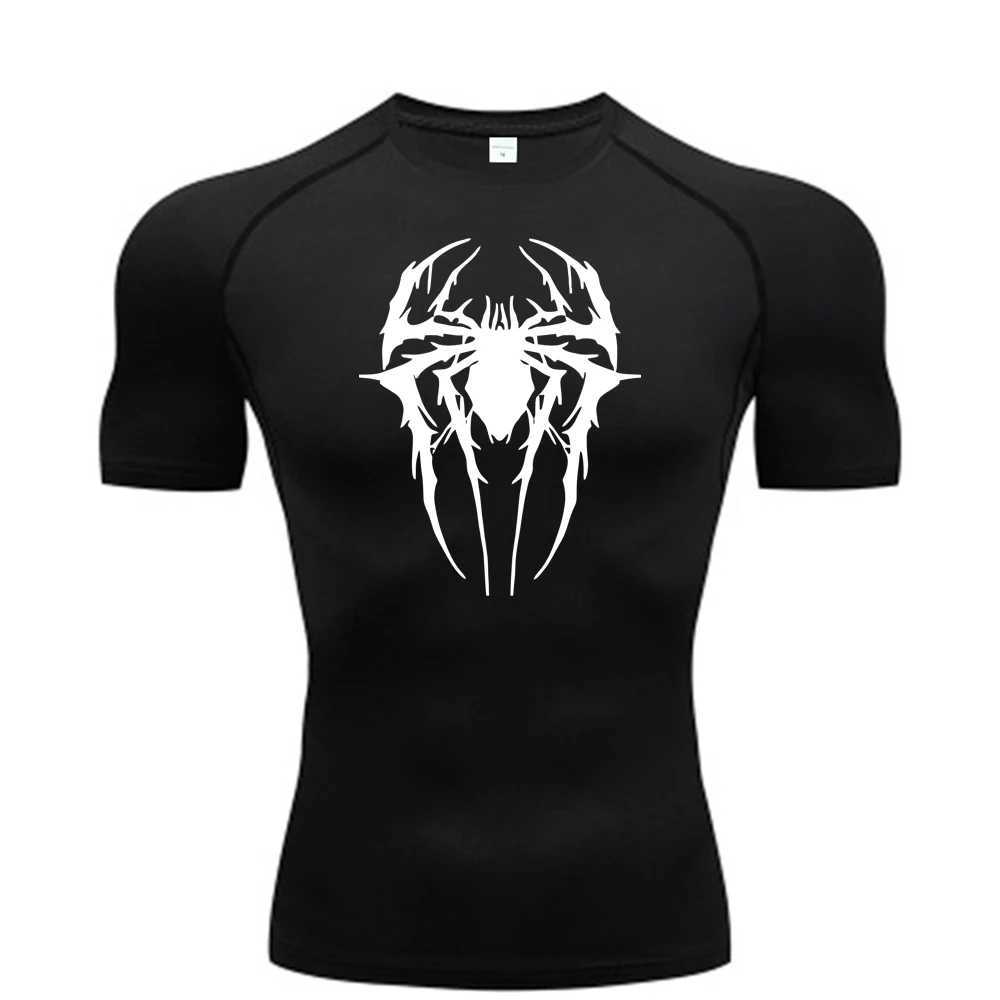 2024 Compression T Shirt Men Summer Sportswear Running T-shirt Elastic Quick Dry Sport Tops Tee Athletic Gym Workout Shirts Men Z250527