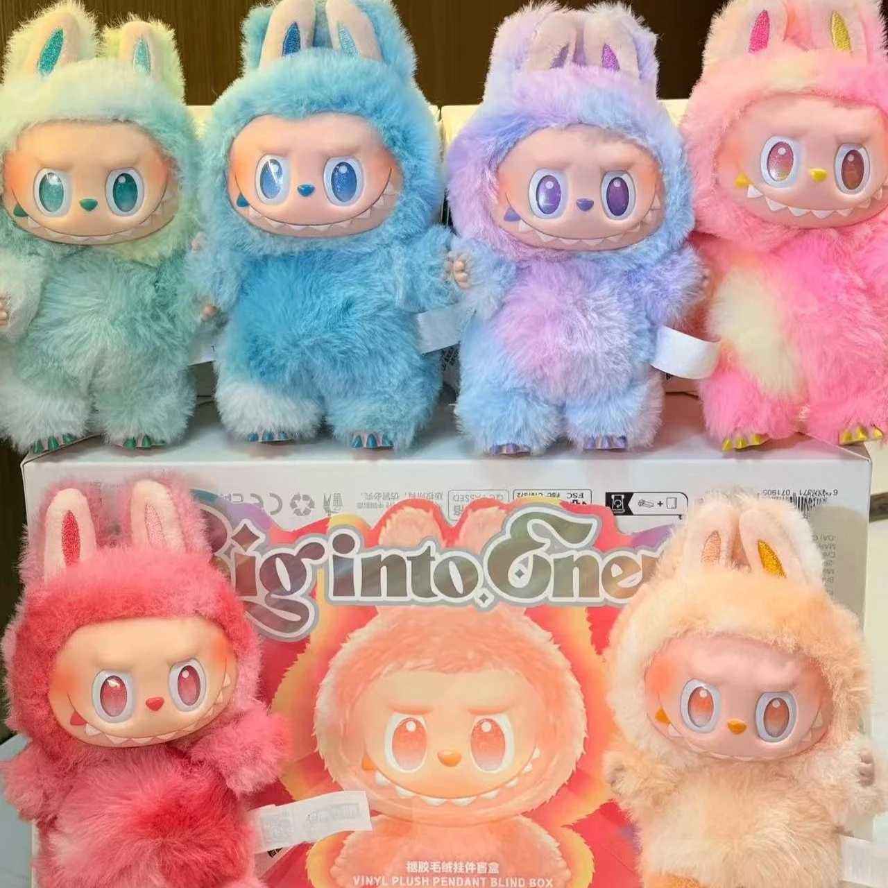 Labubu V3 Blind Box The Monsters Big Into Energy Series Blind Box Vinyl Plush Doll Pendant KeyChain Gradient Color Surprise Gift W250526