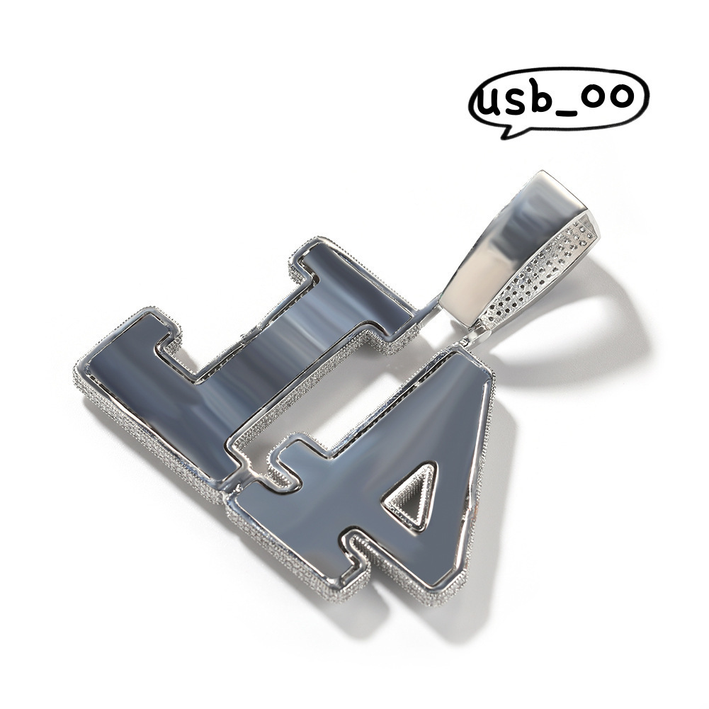 Hip Hop Quality Custom Number Styles Pendant Silver 925 Moissanite Pendant Necklace For Men Hip Hop Jewelry Gifts