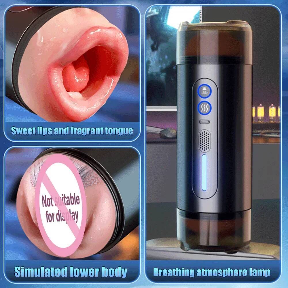 Male Masturbator Toys Automatic Sucking Masturbation Cup For Men Deep Throat Oral Vagina Suction Blowjob Vibrating Sex hine