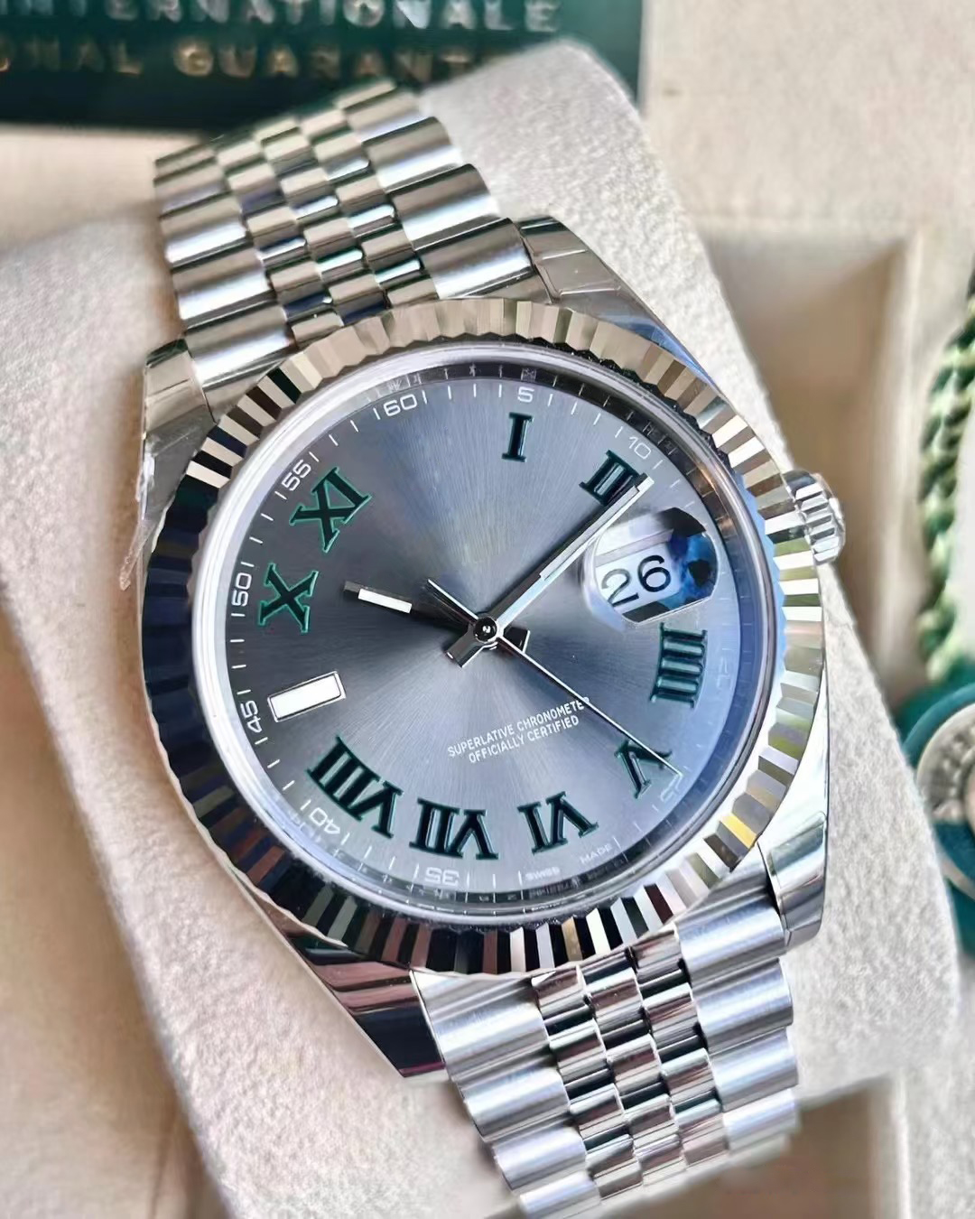 Rolej Watch designer watches mens wristwatch 41 mm jason007 for man women watches 3235 movement clean watchs date just 904l green dial jubilee 41mm