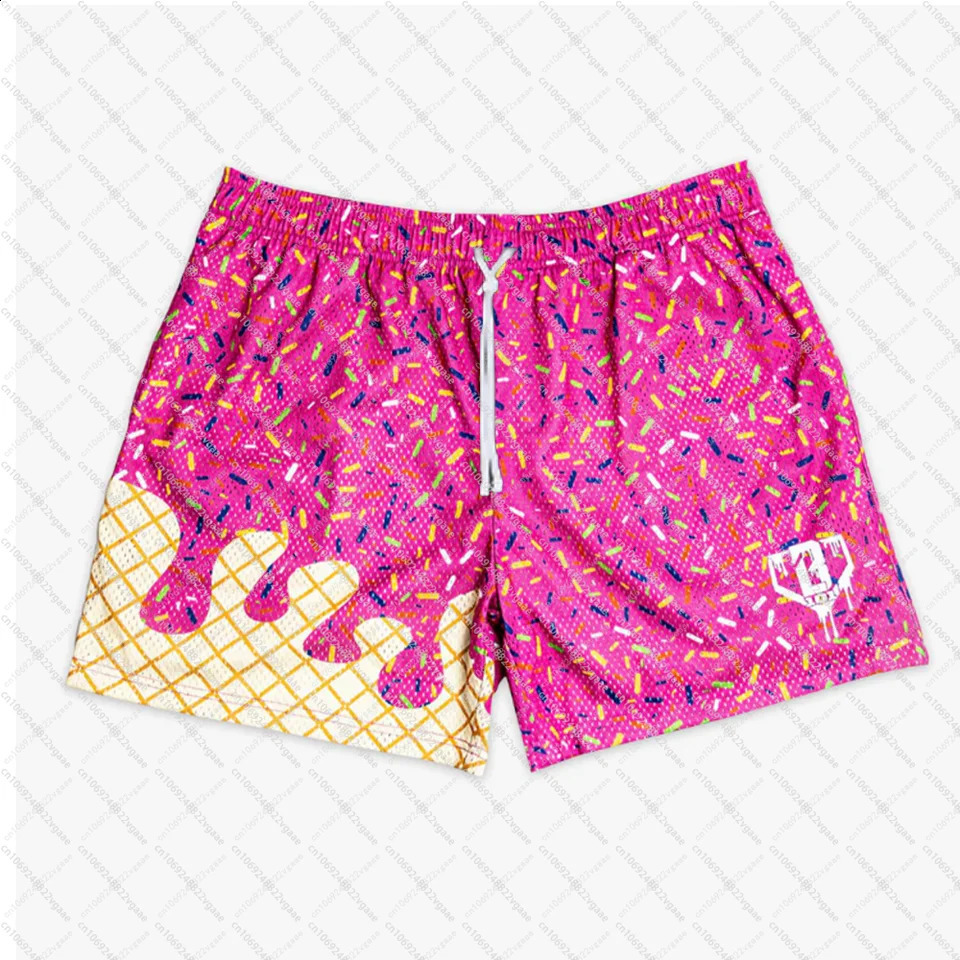 Summer Breathable Trouser Sweatpant Casual Beach Adult Ice Cream Pants Surfing Jogging Baseball Youth Swim Lifestyle Short 250526