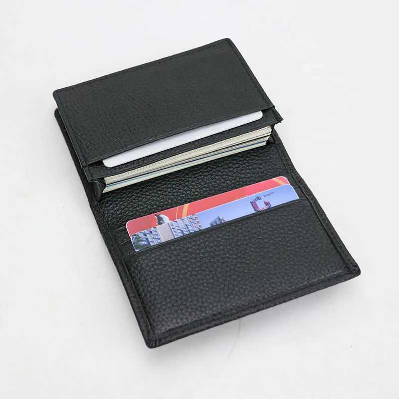 Genuine Leather Business Card Holder Name Card Case Wallet for Men Women Z250527