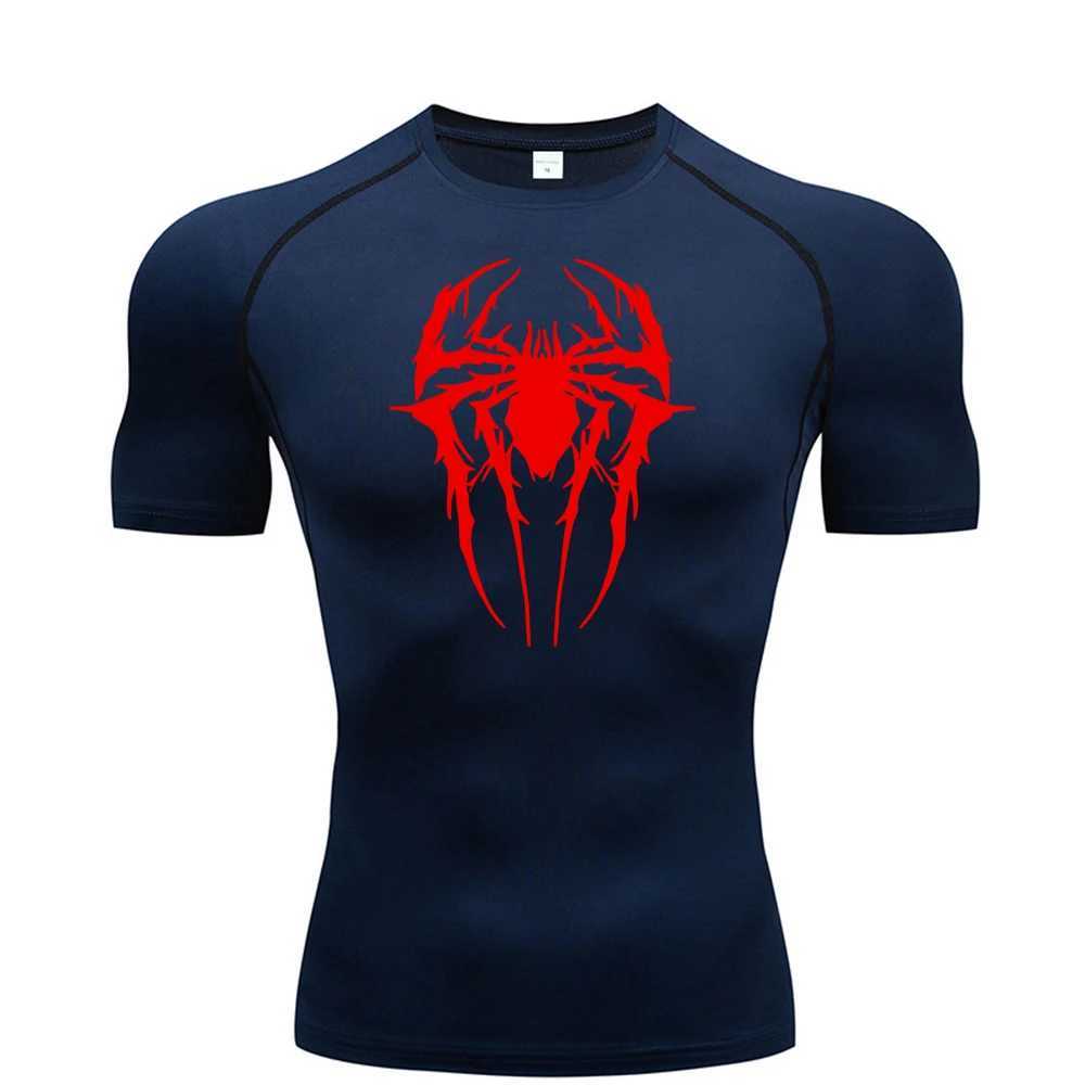 2024 Compression T Shirt Men Summer Sportswear Running T-shirt Elastic Quick Dry Sport Tops Tee Athletic Gym Workout Shirts Men Z250527