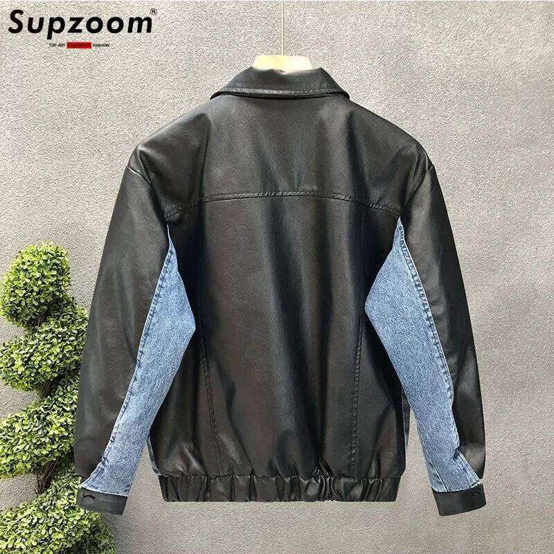 Supzoom New Arrival Design Top Fashion Casual Male Popular Clothes Coat Handsome Patchwork Denim Winter Jacket Men