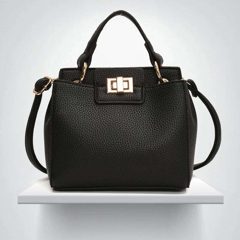 2025 New Fashionable Small Square Solid Color Shoulder Texture Handbag Crossover Women's Bag