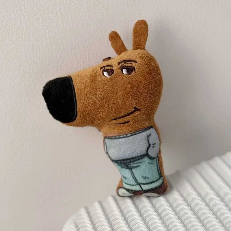 Anime Chill Guy Dog Cosplay Keychain Unisex Kawaii Plush Doll Pendant Keyring Key Chain Bag Accessories Prop Gift W250526