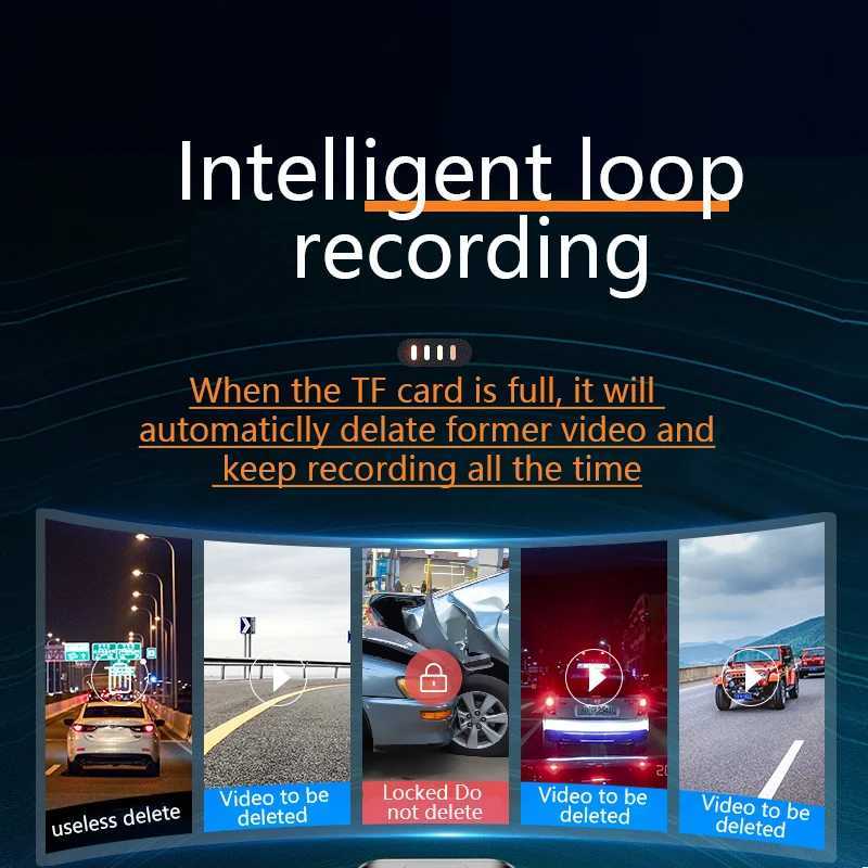 car dvr WIFI DVR Recorder Dashcam 1440P Dash Car Dash Cam Camera Dual Lens Built In G-Sensor Loop Recording Parking Monitoring Z250509