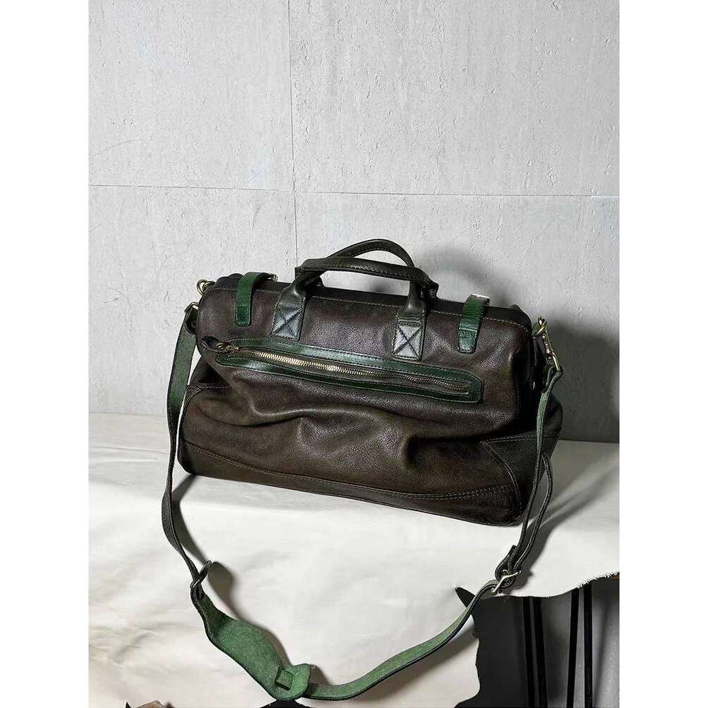 Casual Designers Handmade Genuine Multi-Pocket Large-Capacity Travel Handbags Outdoor Daily Cow Leather Lage Bag