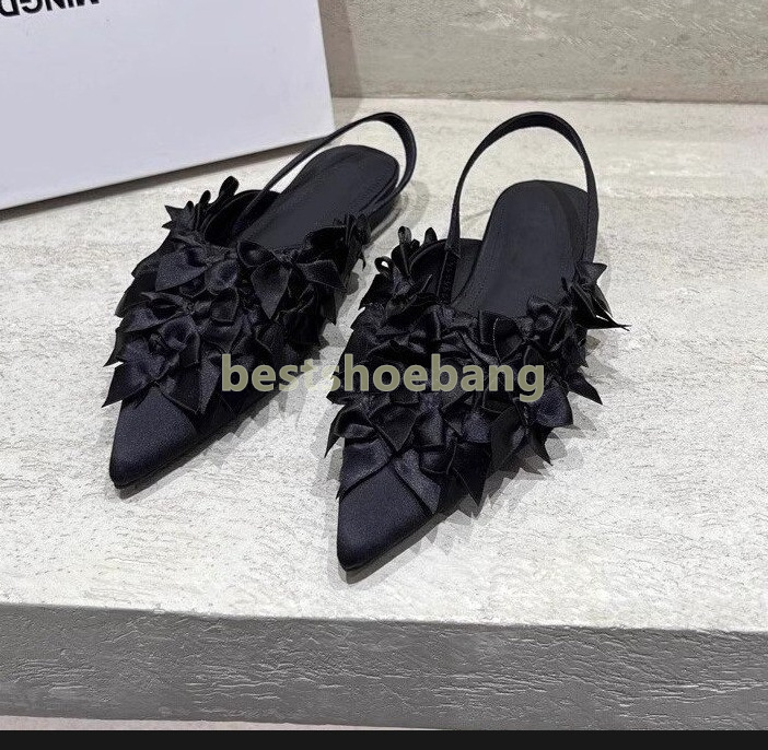 designer shoes summer loafers womens ballet flats heels fashion bowknot dress shoes luxury womens shoes low-heel sandals size 35-40