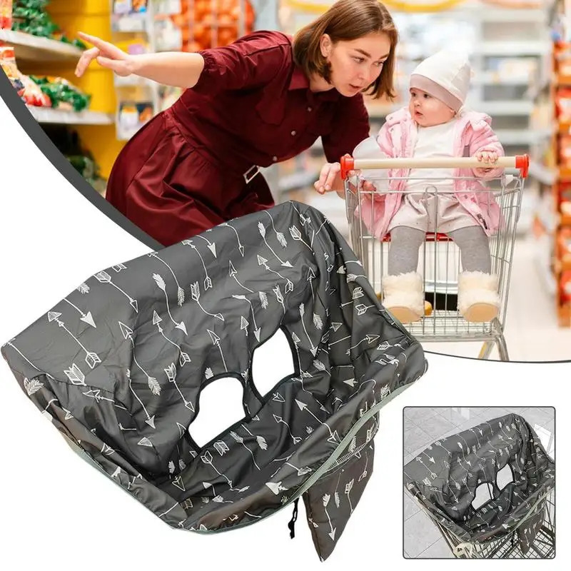 Childrens Supermarket Shopping Cart Dust Cover High Chair Seat Cushion Protector for Baby Attached Drawstring Carrying Bag 250527