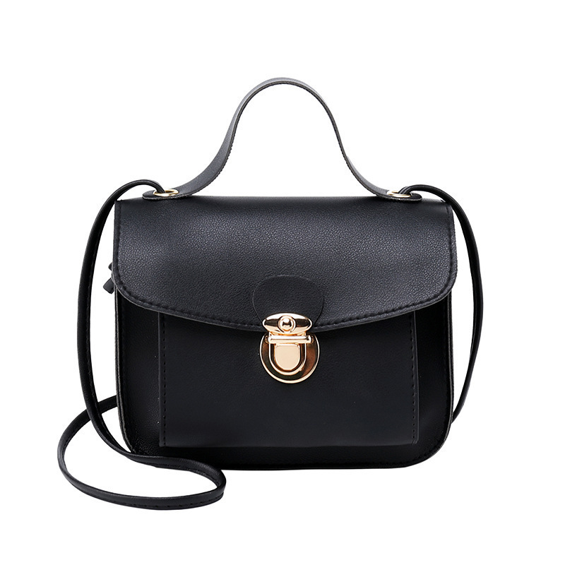 Brand High Quality Style Lock Buckle Square Summer and Style Double Pocket Single Shoulder Crossbody Handbag Mobile Phone Small Bag Free Delivery Desi