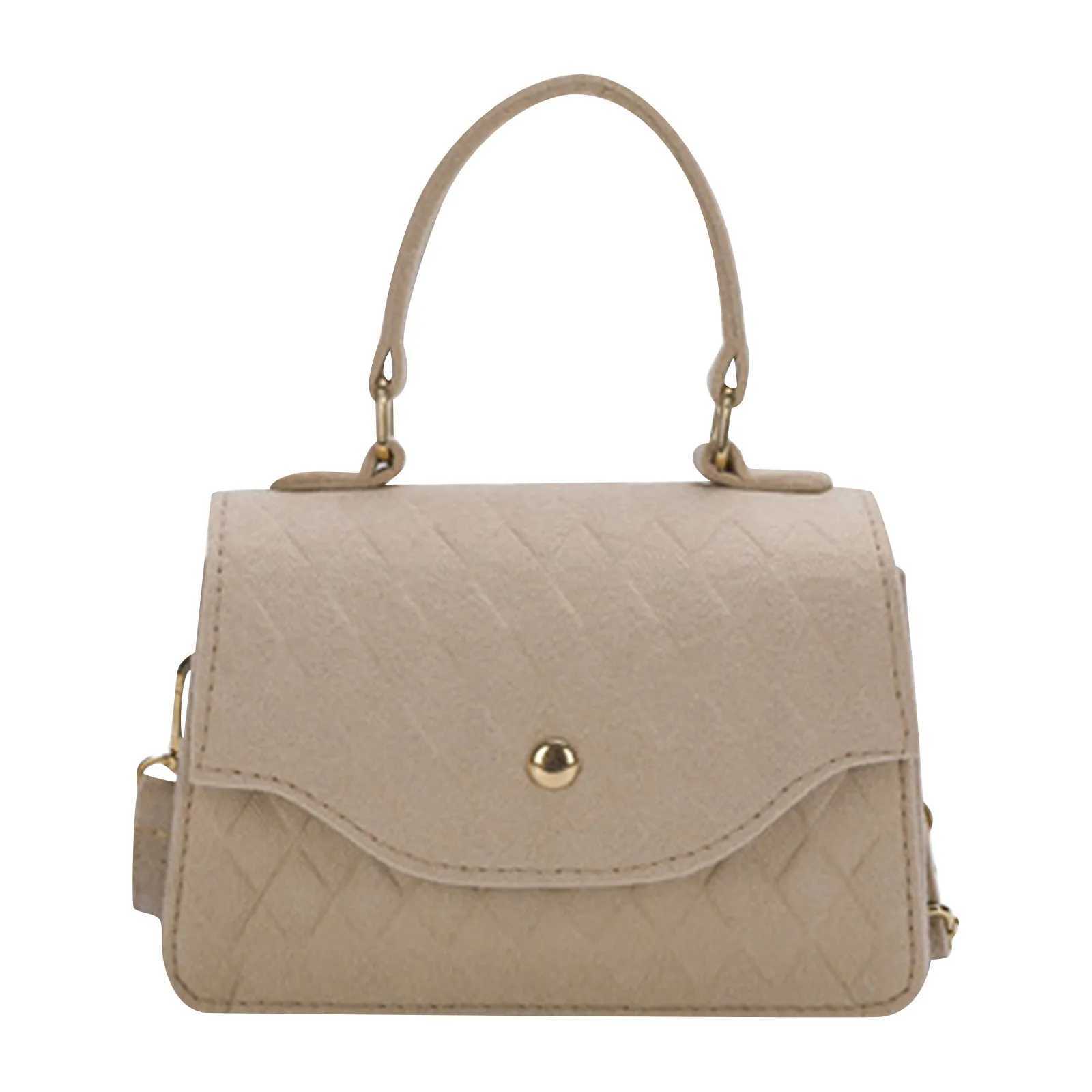 WomenS Fashionable And Trendy PU Handbag Solid Color Diamond Small Square Bag Crossbody Shoulder Bag Womens Bags W250527