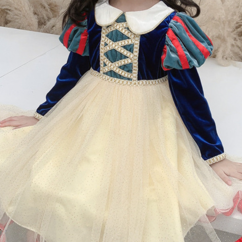 Disney princess dress birthday outfit dress children's designer clothing baby designer clothing Frozen Elsa princess girls summer clothing label-