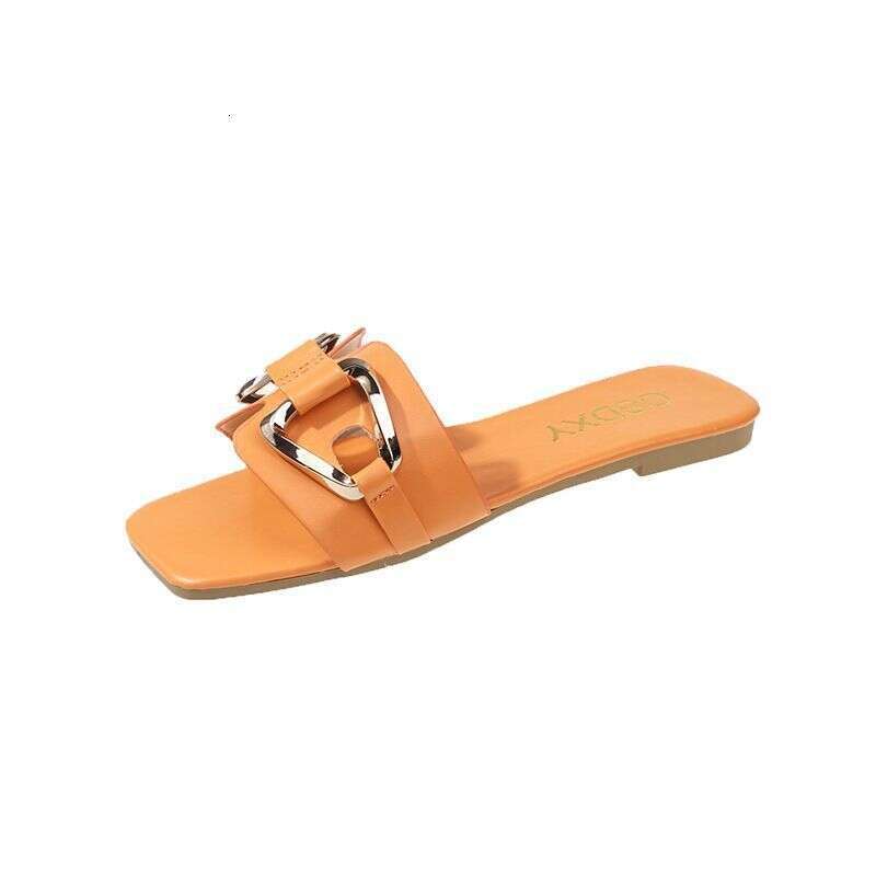 Slippers Women's Plus Size Summer Home Fashion High-quality Sandals One Line Drag Luxurious Sandals For Outdoor Wear Anti Odor Flat Bottomed Desi
