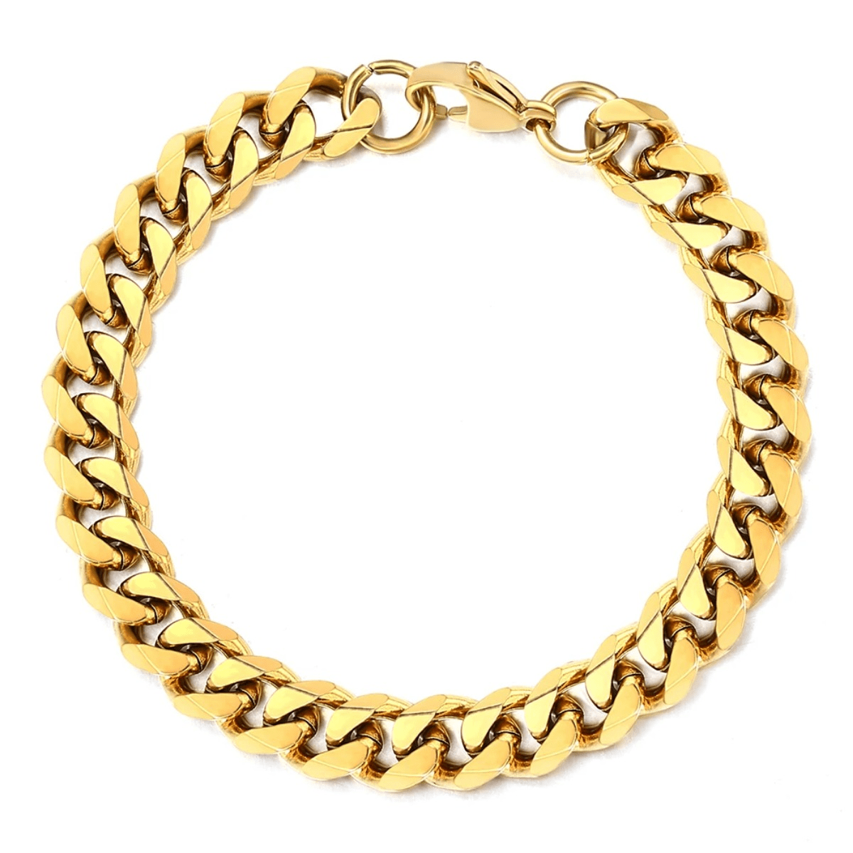 Stainless Steel Cuban Chain Bracelet For Men Women Simple 3-11mm Curb Link Bracelets