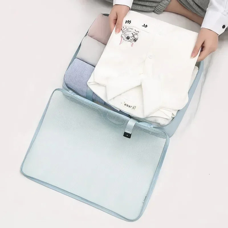 7-piece Set Travel Bag Organizer Clothes Luggage Travel Organizer Blanket Shoes Organizers Bag Suitcase Pouch Packing Cubes 250605ww