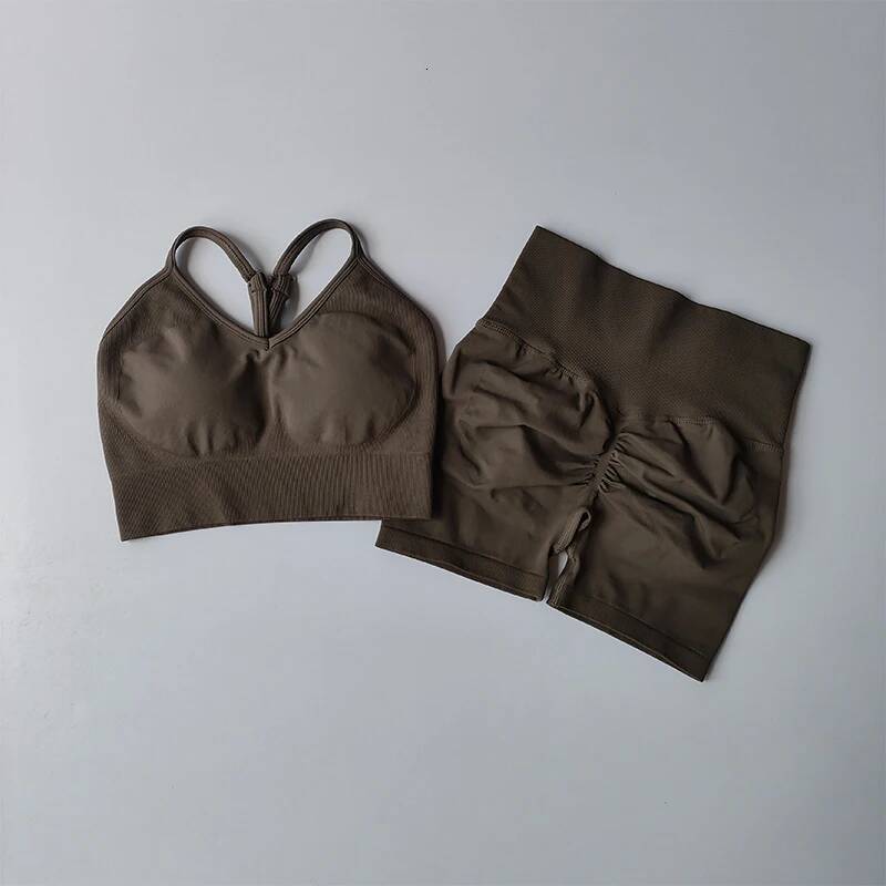 Butt Fiess Shorts Lifting Set for Women's Elastic Breathable Quick-drying Sports Underwear Beautiful Back Yoga Suit