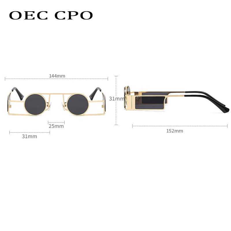 OEC CPO Punk Men Round Sunglasses Vintage Women Retro Round Sun Glasses Female Unique Metal Steampunk Eyewear UV400 oculos Z250527