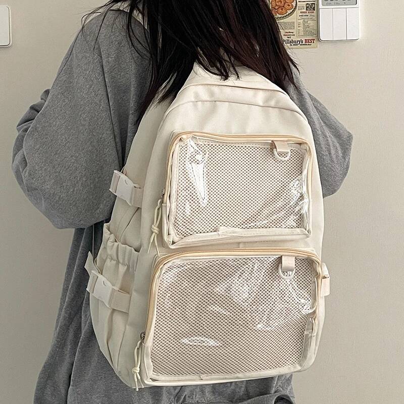 Style Transparent Ita Bag Girls Comic Cons Large Capacity Women Backpack Fashion School Bags for College Student JK