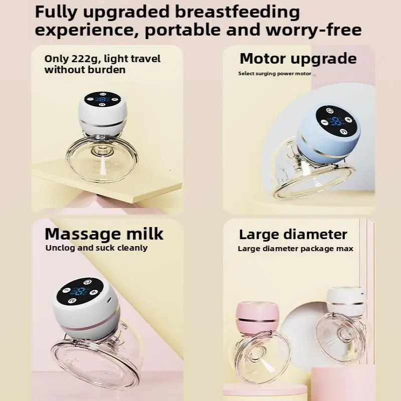 Silent wearable mother and baby products breast milk milking machine fully automatic electric pump silicone rubber 250527