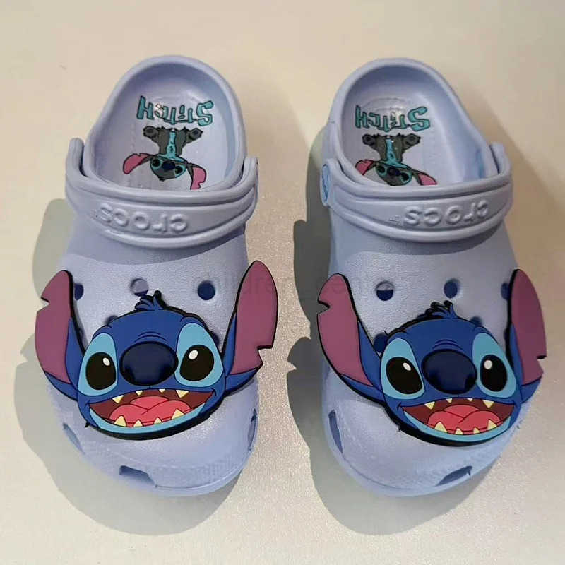 Disney New Disney Cartoon Anime Lilo Stitch Cro Boys Girls Adult Casual Beach Non-Slip Breathable Fashion Latest Beach Shoes Gift W250527