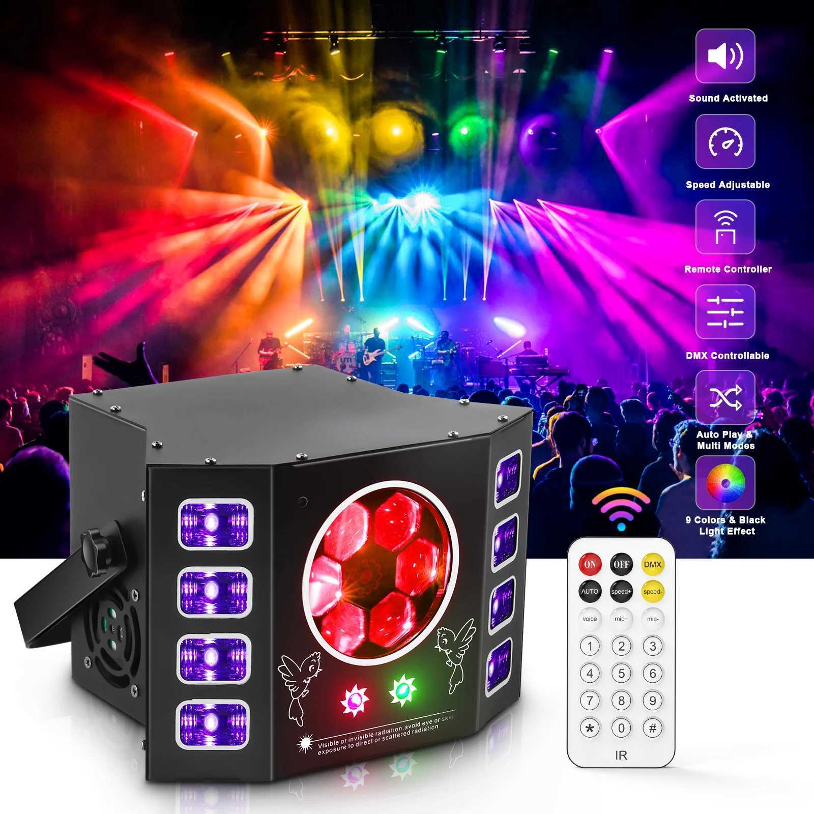 Fieryzeal 100W RGBW 4IN1 Bee Eye UV Strobe Light LED Effect Light DMX512 DJ Light With Remote for Disco Party KTV Stage LightXJ250527