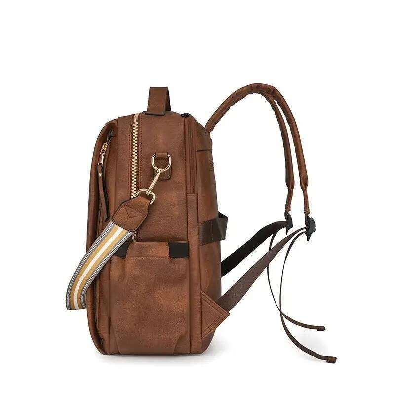 Purse for Women Waterproof PU Leather Backpack Anti-Theft Lightweight Fashion Multipurpose Travel Shoulder Bag Handbag