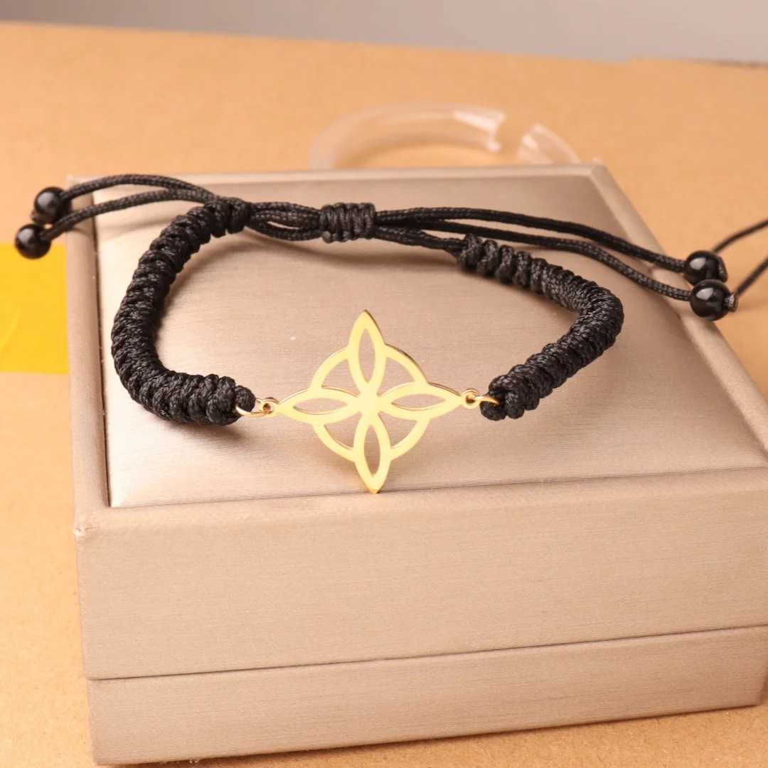 Witch Knot Women Bracelet Adjustable Chain Bracelet Stainless Steel Charm Good Luck Protection Amulets Wiccan Jewelry W250526