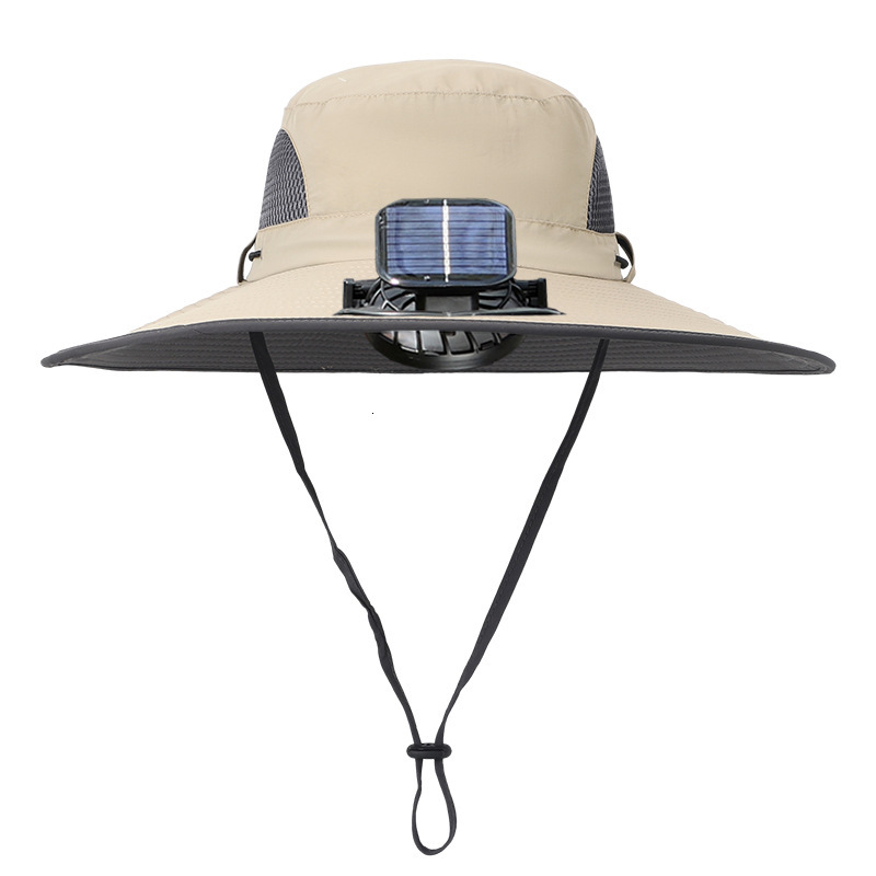 Designer's Sun Hatsolar Powered Fan Hat High Wind Power Charging Men's Summer Outdoor Sunshade Sun Protection Hiking Fishing Hat