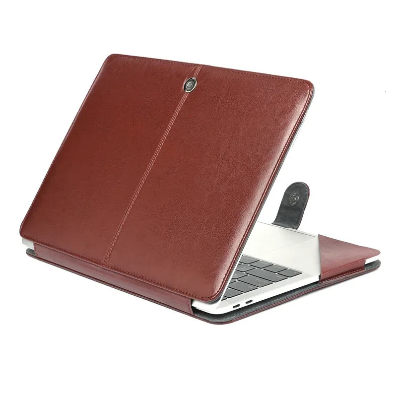 Leather Laptop Bag Case for MacBook Air 13 13.3 13.6 Retina M2 Mac Book Pro 14 Inch Folio Sleeve Carrying Cover Accessories 250526