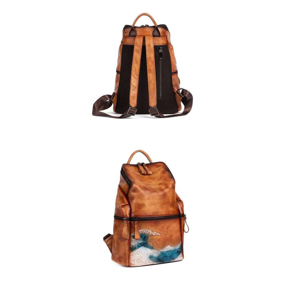 Genuine Real Soft Leather Women Backpack Big Capacity Outdoor Travel Bags Winter Handmade Natural Cowhide Backpacks Female