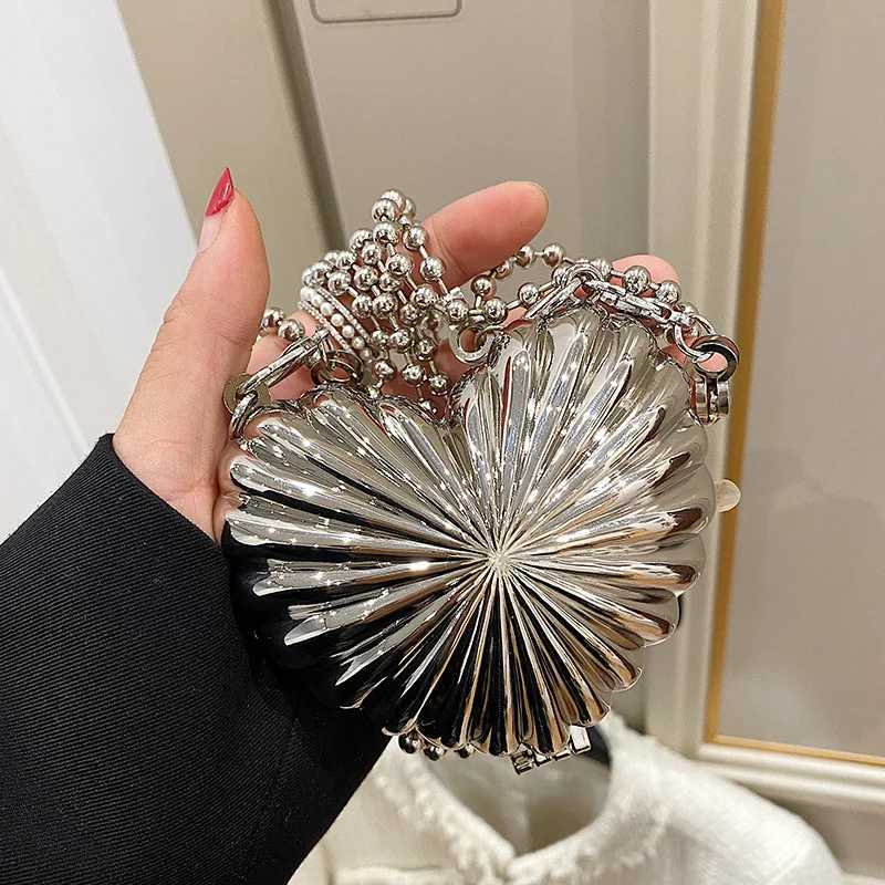 Fashion Metal Lipstick Bag for Women Luxury Dinner Bag Designer Shell Bag High Quality Shoulder Bags Cute Purses Crossbody Bag W250527