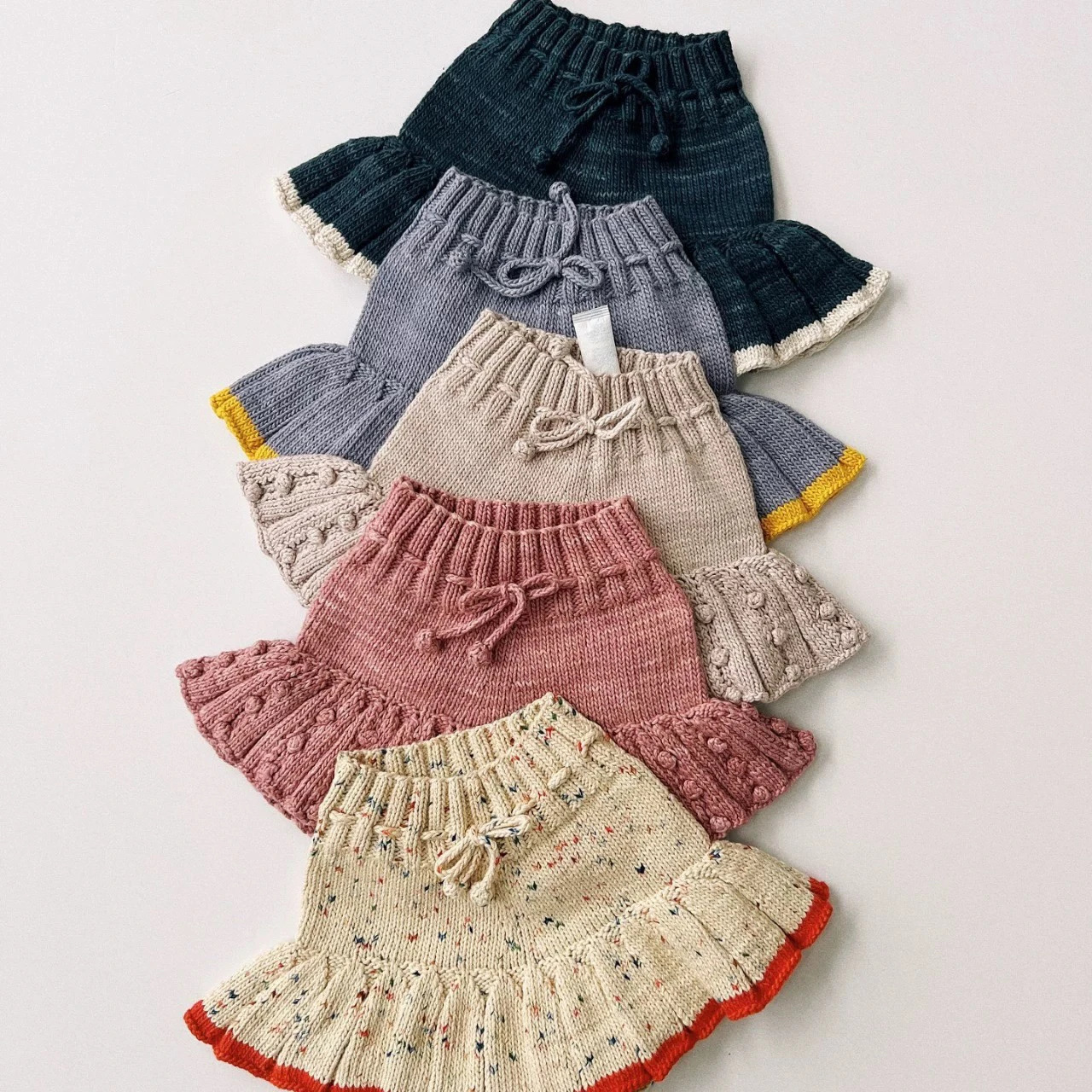 Girls Skirts MP Kids Knitted Shorts Cute Baby Outfit Tutu Skirt Faldas Kawaii Toddler Clothes Children Mini Skirt 250527