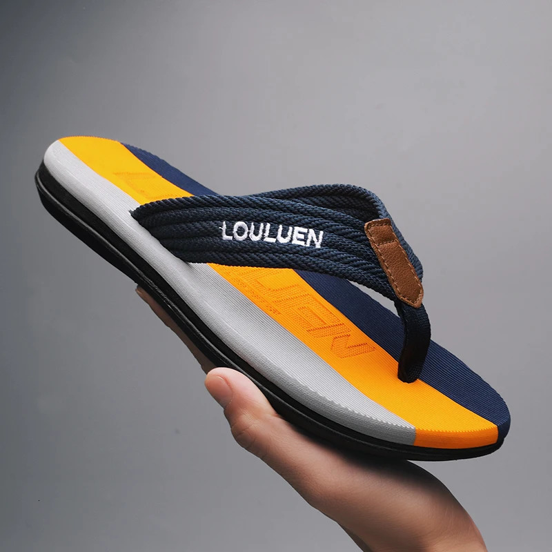 Mens flip flops high-quality selling mens flip flops summer anti slip beach flip flops mens fashionable breathable c 250526
