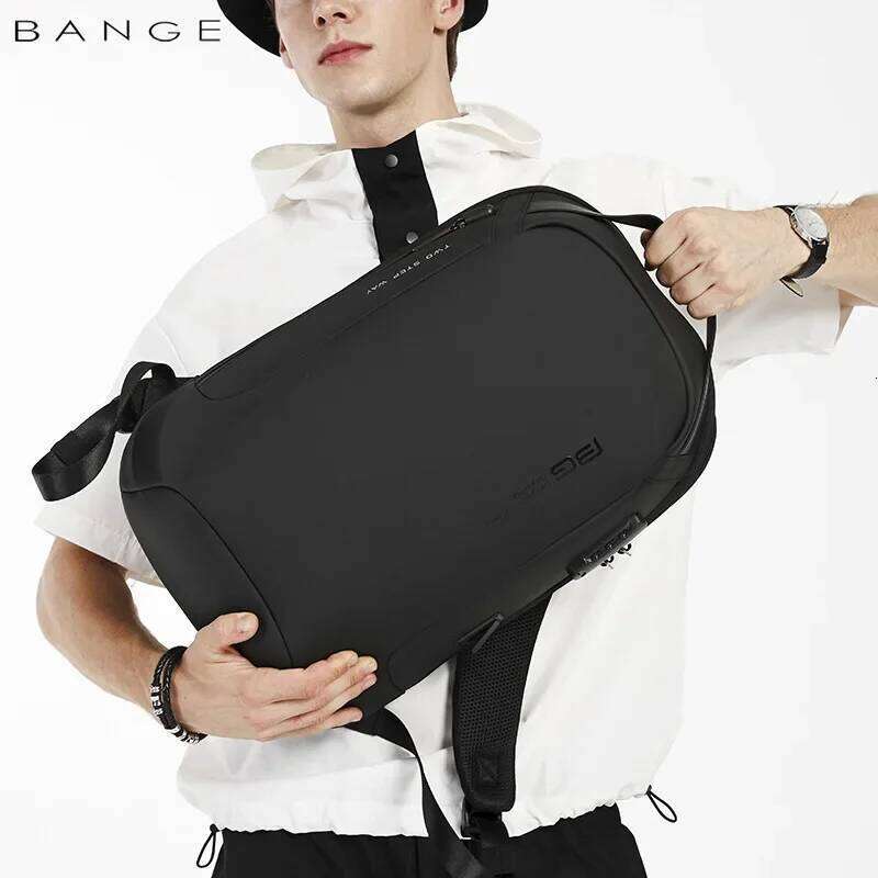 Bange Anti thief Male school Bags for Men inch Laptop Backpacks Fashion Waterproof Travel Backpack
