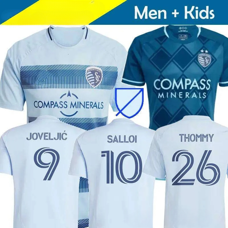 25 26 Kansas JOVELJIC SALLOI Soccer Jerseys 2025 2026 Football Shirts Kids Kit