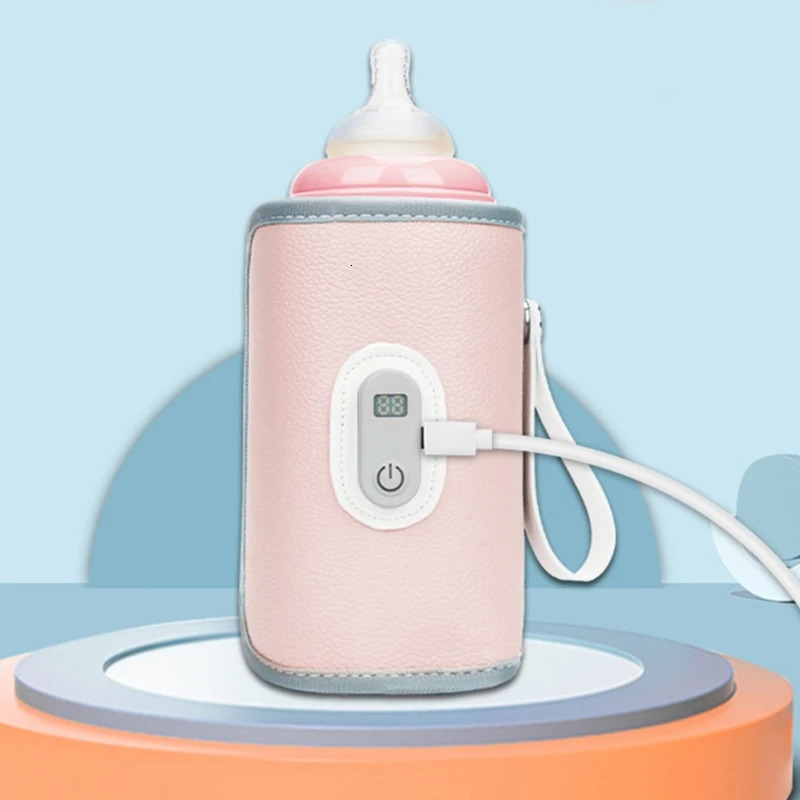 USB Charging Feeding Bottle Heater Heating Sleeve Milk Warmer 5 Temperature Adjust Insulated Breastmilk Warm Bag 250527