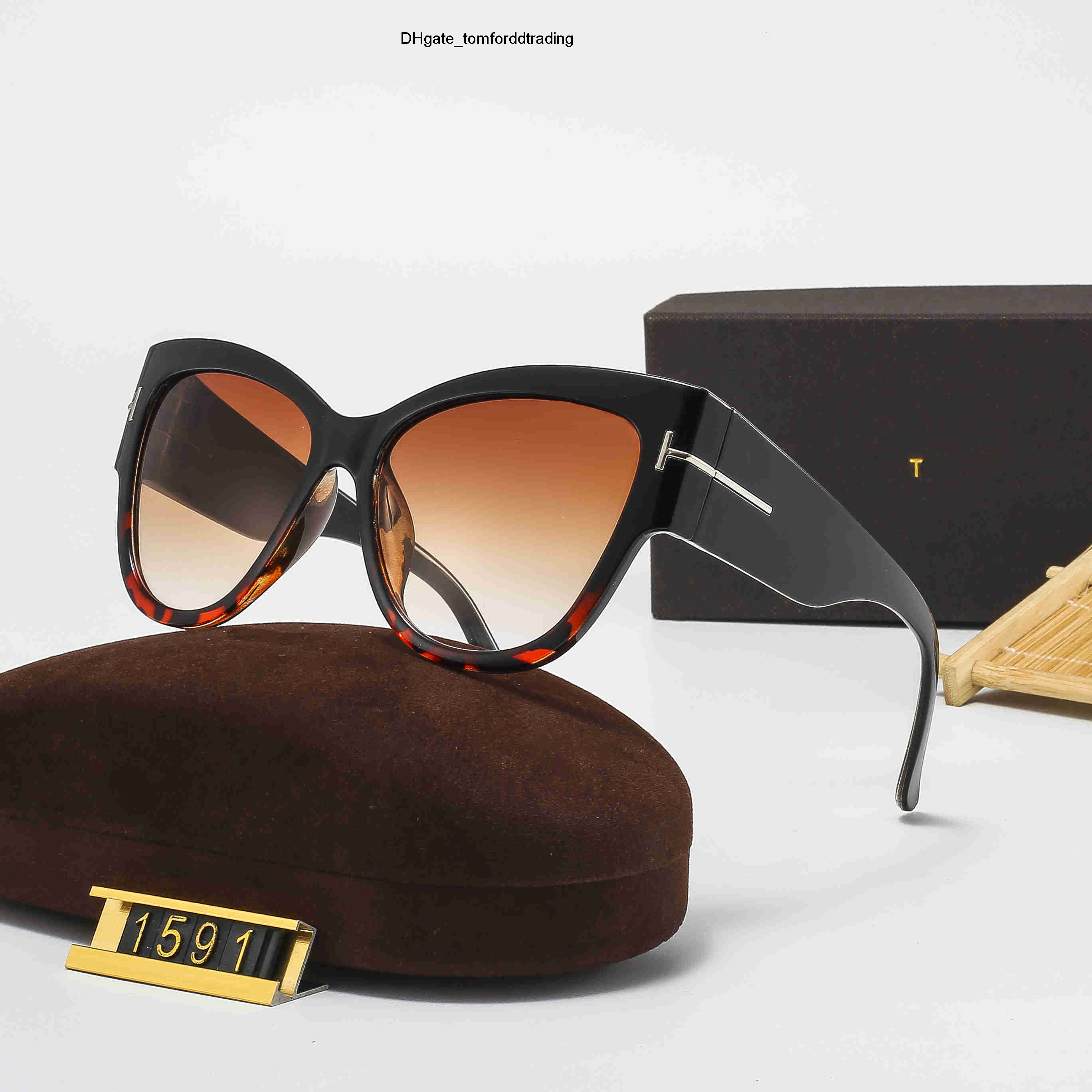 TF Tom''Fordly TomForddlies Classic Sunglasses 1591 Plate Large Frame Unisex Eyeglasses Fashion Versatile Beauty Sunglasses E57F N1DM OKQ6