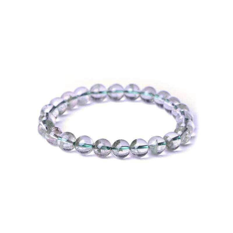 Semi-Craft Set Crystal Accent Green Phantom Quartz Gourd Bracelet