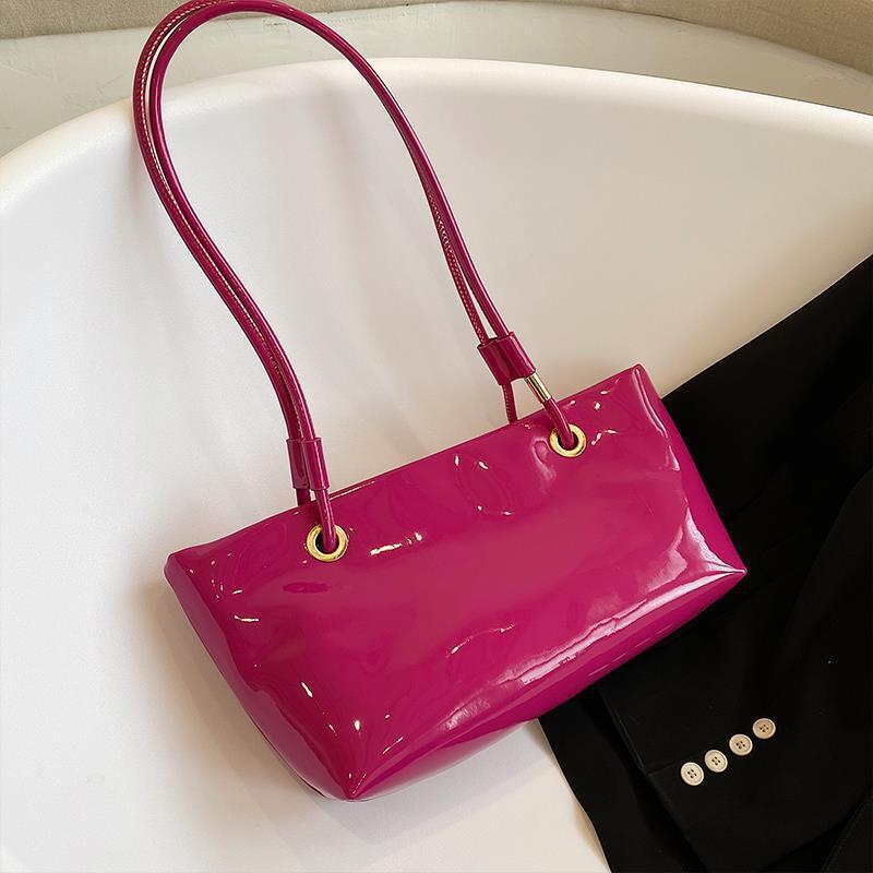 Top quality Brand High Quality New Style Glossy Shoulder Underarm Fashionable High-end Leather Commuter Tote Bag for Women New Free Delivery Designer 