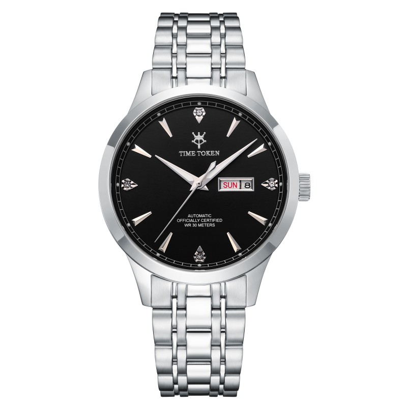 TIMETOKEN Men's Luxury Automatic Watch - Original Design, Business Style, Date and Calendar Display