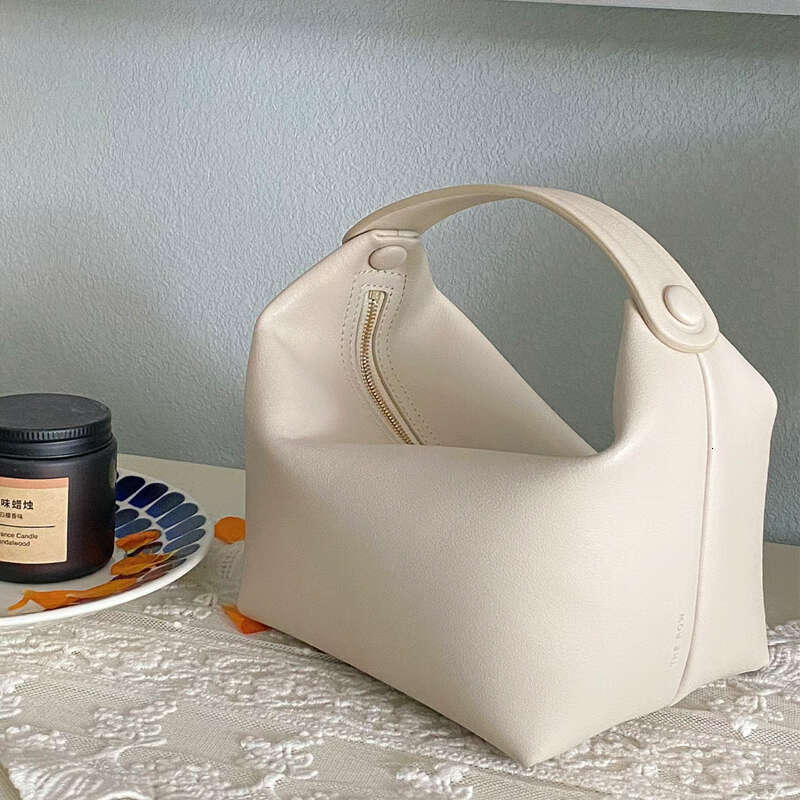 Genuine Leather Handbag Top Layer Cowhide Lunch New Niche Handheld Box Small Square Camera Bag for Women