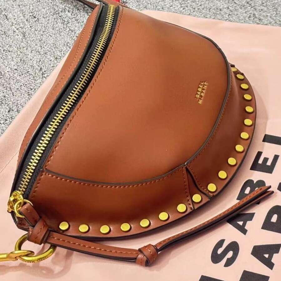IS Classic Series SKANO Black Single Shoulder Cowhide Leather Half Moon Waist Bag for Women