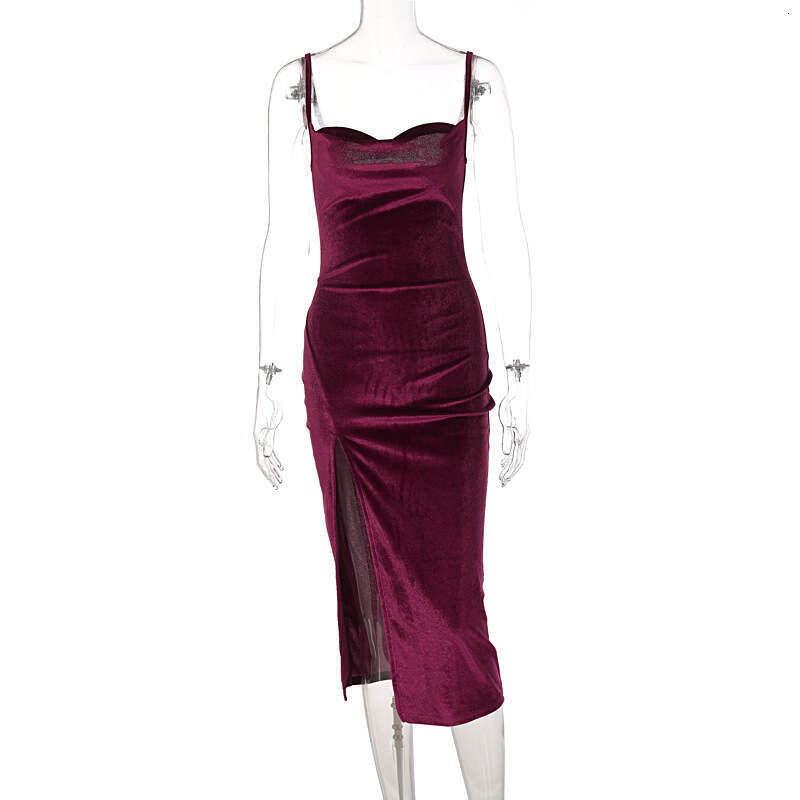 2025 New Spring Fashion Sexy Slim Fit Split Strap Dress for Women