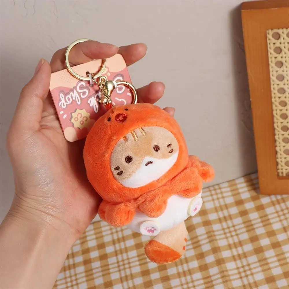 Small Food House Series Toast Cat Plush Pendant Toast Style Caramel Toast Caramel Toast Cat Plush Keyring Fried Shrimp Taiyaki W250526